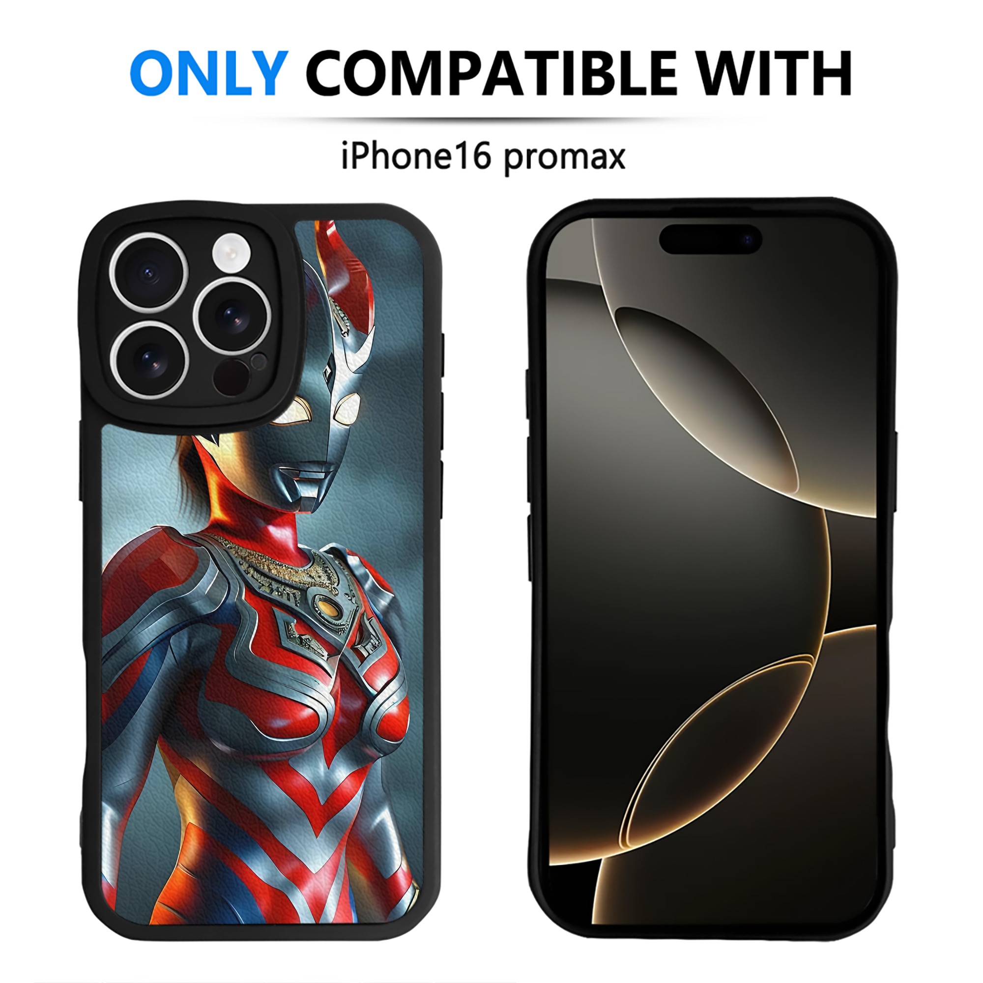 （画像用） ウルトラマン Ultraman 【iPhone 16シリーズ対応】シリコンスマホケース（レザー調） 材質：シリコン